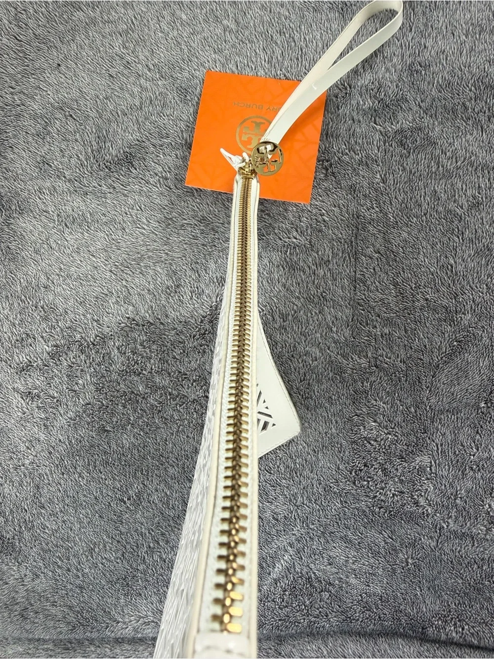 Tory Burch Perf-Cut / Laser-Cut Leather Wristlet